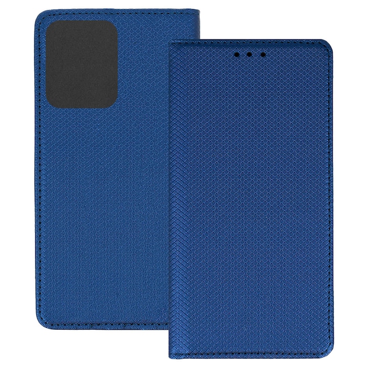 Husa pentru Motorola Edge 60 Fusion, PU Casual Book, Buzunar card, Inchidere magnetica, Functie stand / suport, Decupaj difuzor apeluri, Acoperire completa 360 de grade, Protectie fata-spate, Tip carte, Albastru