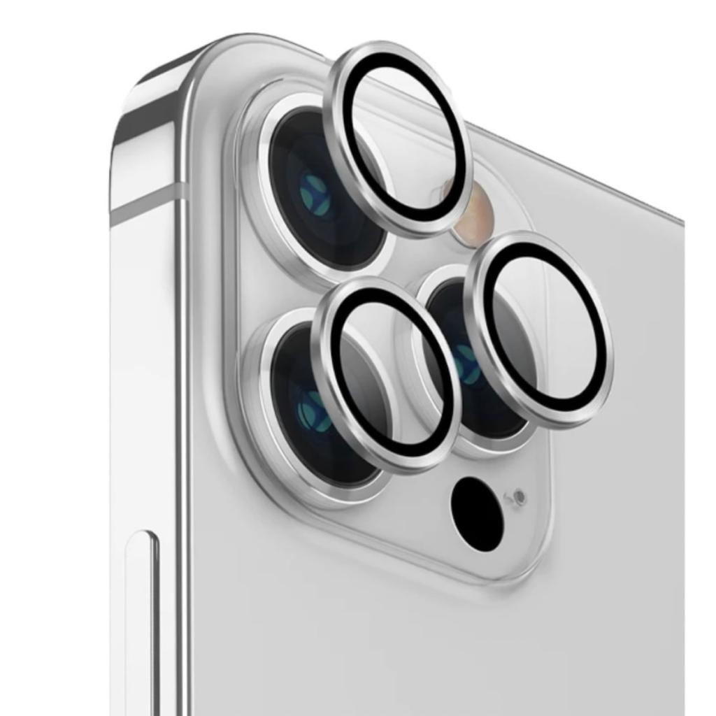 Set Lentile de Protectie pentru Camera Foto compatibile cu Apple Iphone 14 Pro/14 Pro Max, Sticla Securizata 9H, Easy Application, Silver
