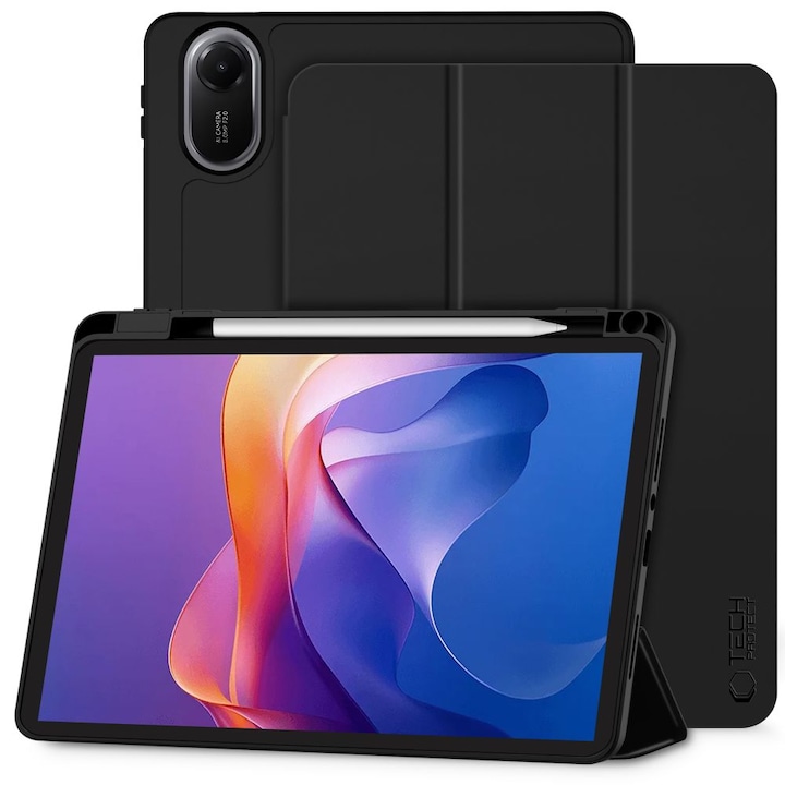 Husa Tech-Protect Smartcase Pen compatibila cu Xiaomi Redmi Pad 2 11inch Black