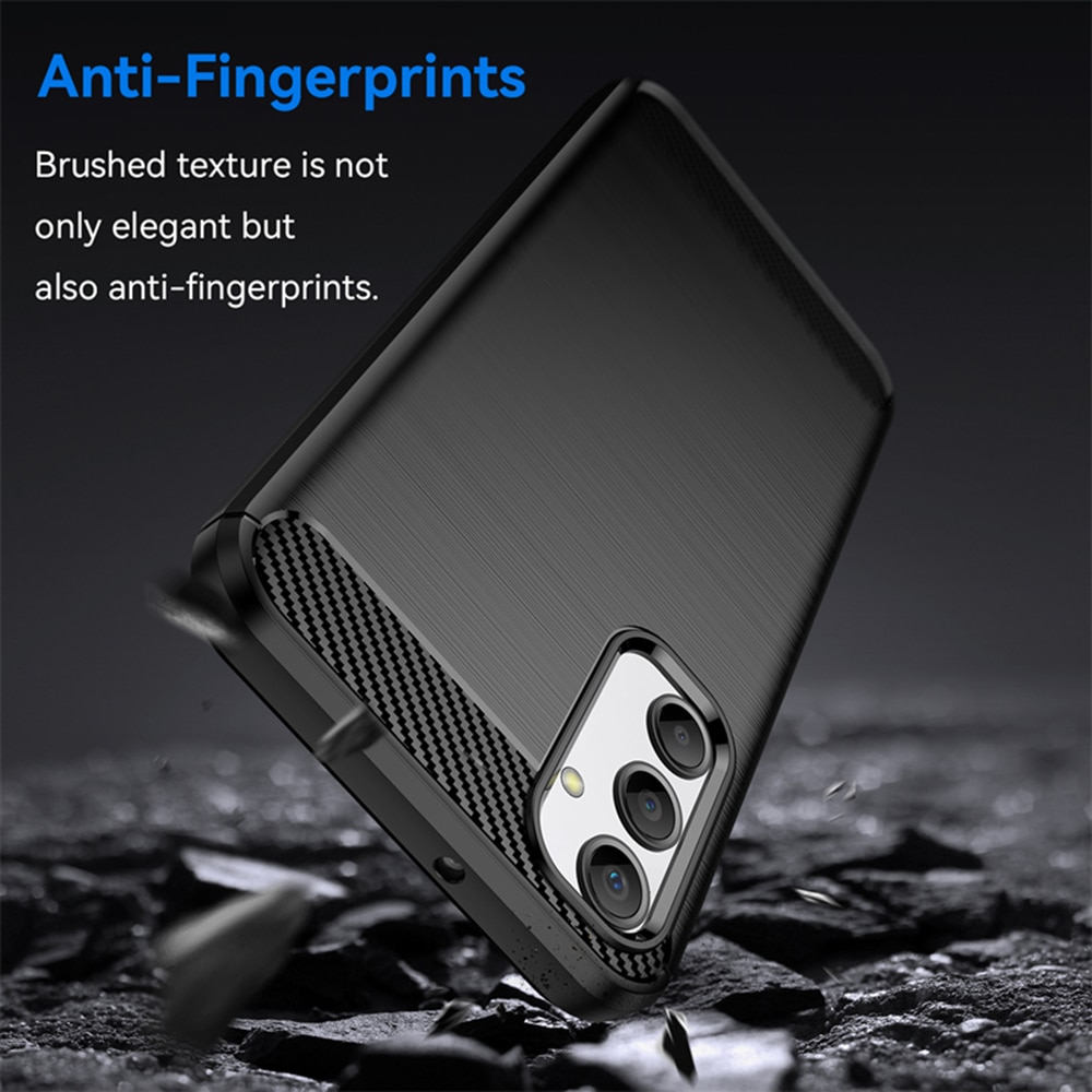 Husa pentru Samsung Galaxy A15 - Techsuit Carbon Silicone - Black