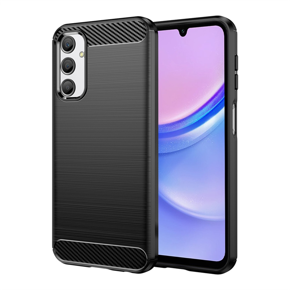 Husa pentru Samsung Galaxy A15 - Techsuit Carbon Silicone - Black