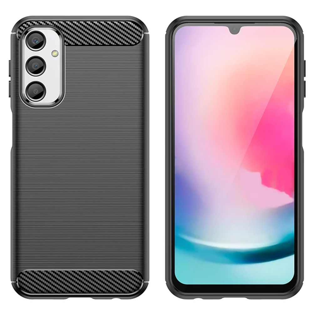 Husa pentru Samsung Galaxy A15 - Techsuit Carbon Silicone - Black