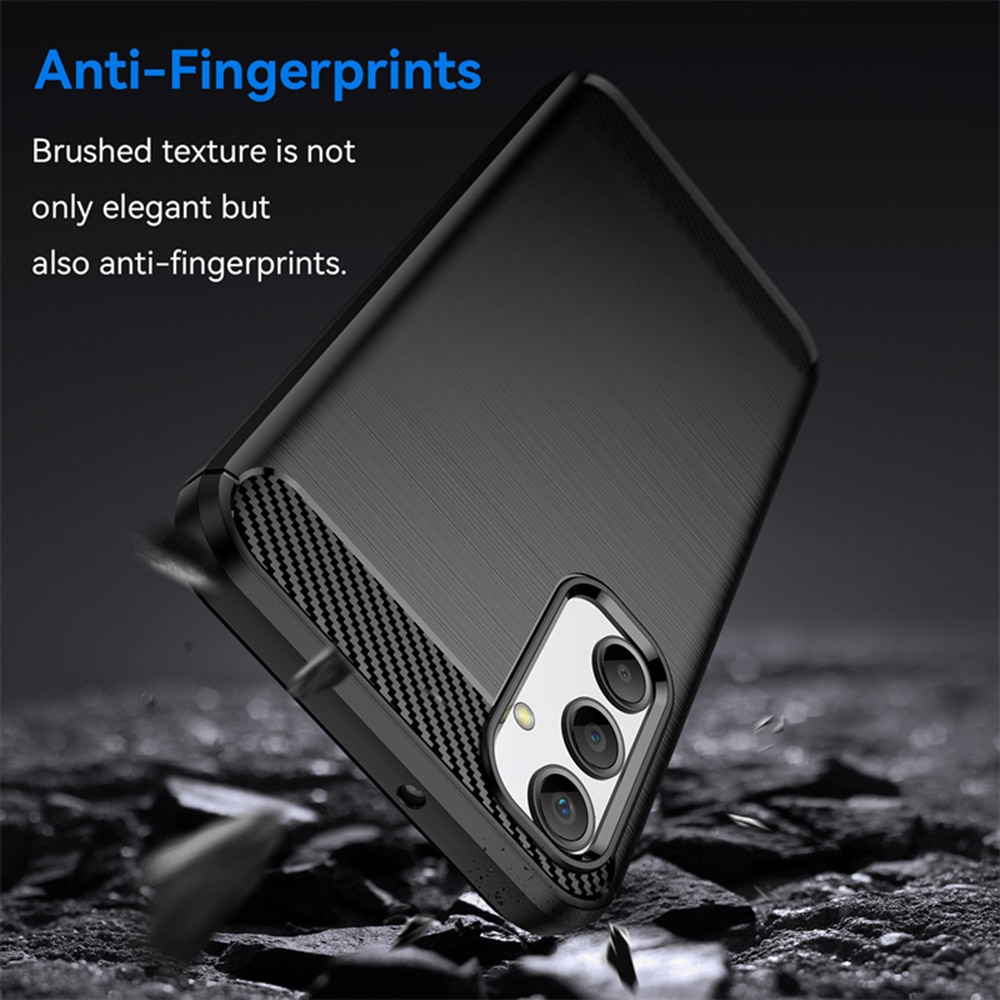 Husa pentru Samsung Galaxy A15 - Techsuit Carbon Silicone - Black