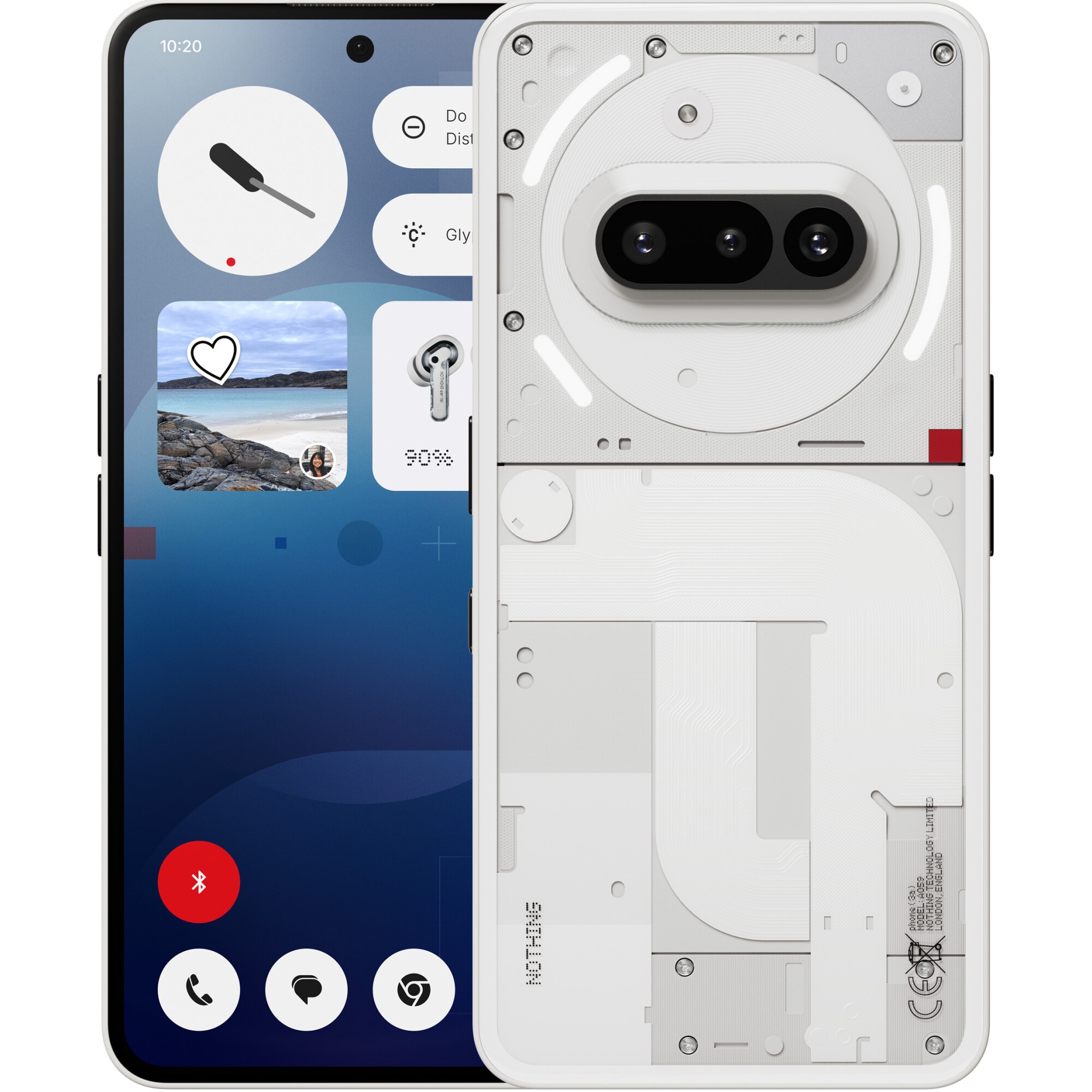 RESIGILAT: Telefon mobil Nothing Phone (3a), 128GB, 8GB RAM, 5G, White