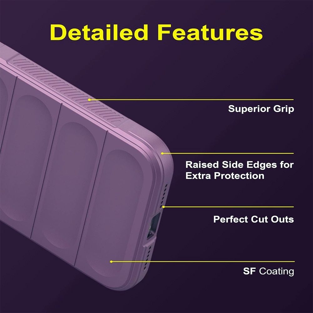 Set Folie Sticla Securizata 2.5D, Optically Clear Glass, Industry High 9H+, si Husa Buffer din Silicon cu Microfibra pentru Samsung Galaxy A55, OPTIM SOLUTION, Military-Grade Resistance, Silky Smooth, Anti-amprente, Flexible TPU, Ergonomic Design, Mov