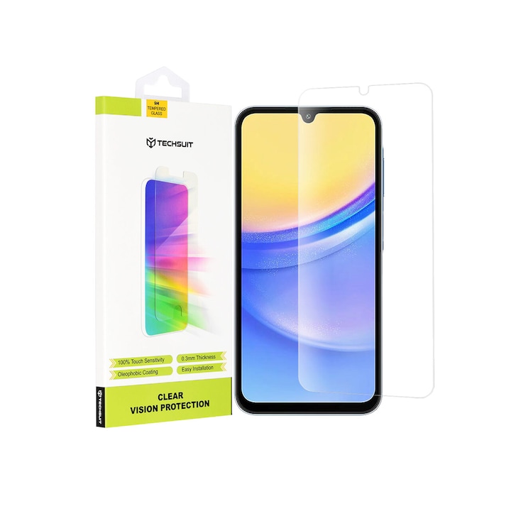 Folie pentru Samsung Galaxy A15 - Techsuit Clear Vision Glass - Transparent