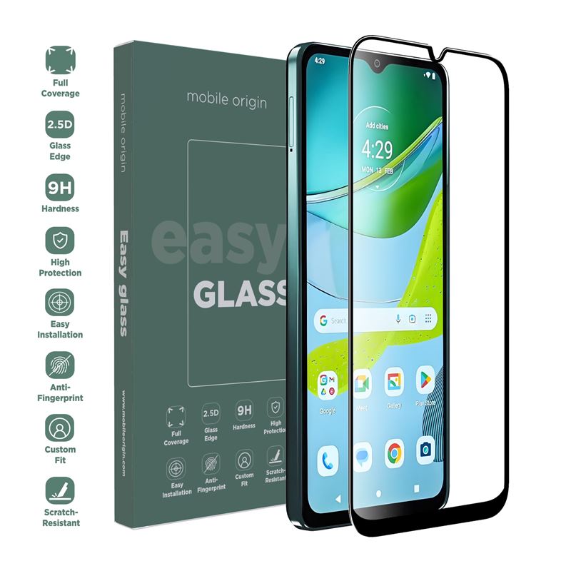 Folie sticla Mobile Origin EasyGlass compatibila cu Motorola Moto E13 Black