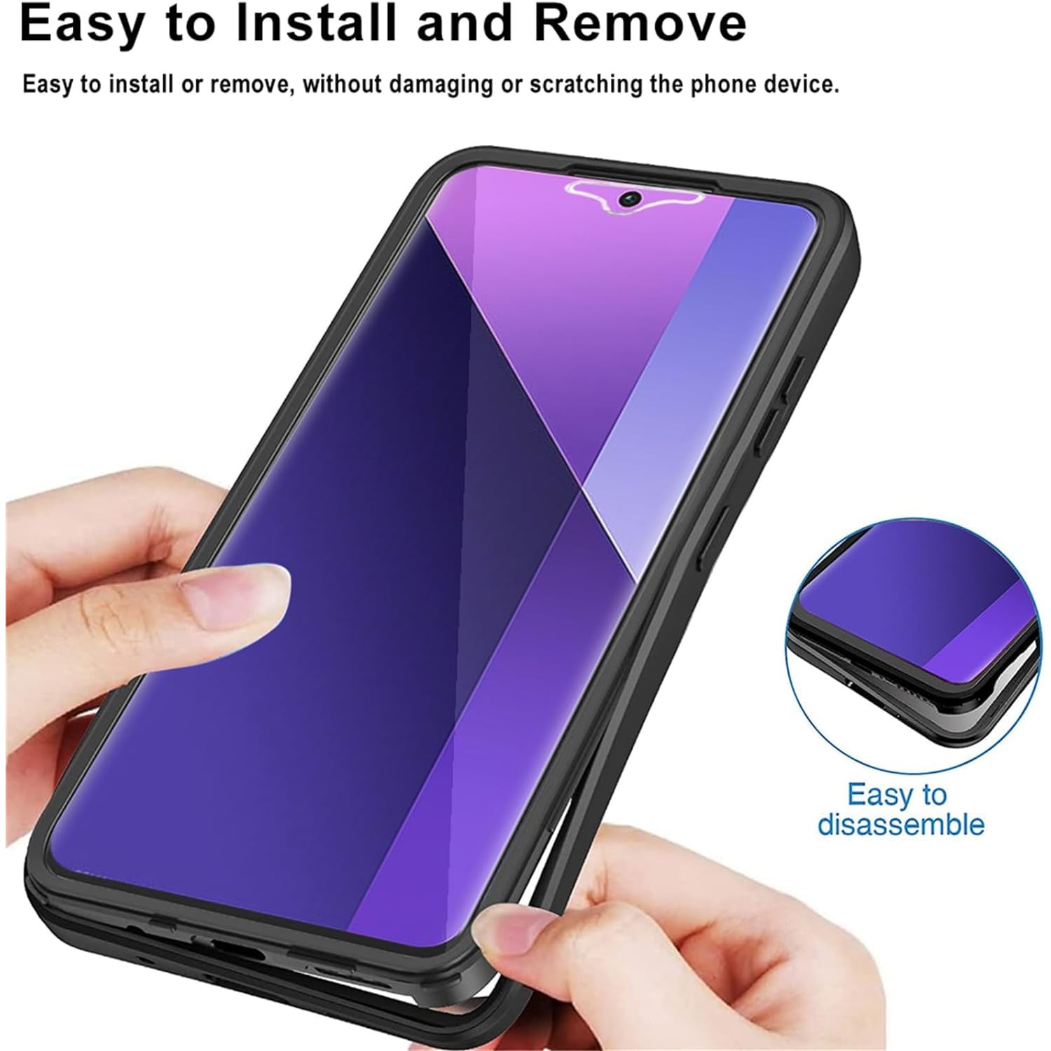 Pachet 360: Husa cu folie integrata pentru Oppo A79 Cover360 fata / spate - negru