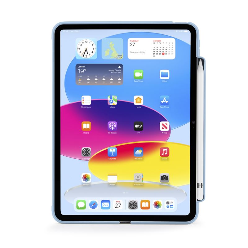Husa tableta Pipetto Origami No3 compatibila cu iPad 10.9 inch 2022, Light Blue