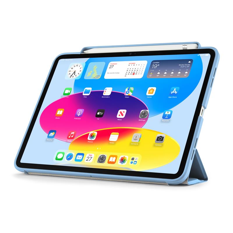 Husa tableta Pipetto Origami No3 compatibila cu iPad 10.9 inch 2022, Light Blue
