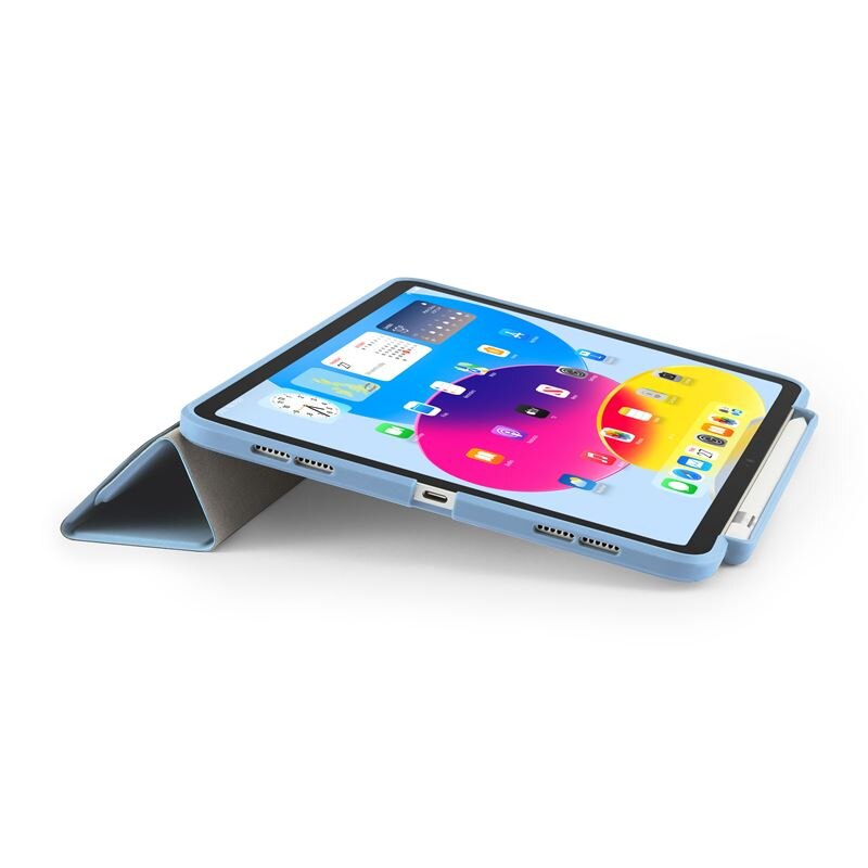 Husa tableta Pipetto Origami No3 compatibila cu iPad 10.9 inch 2022, Light Blue