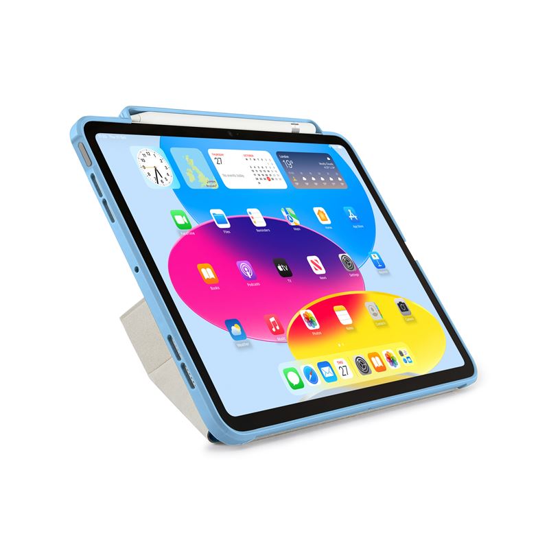 Husa tableta Pipetto Origami No3 compatibila cu iPad 10.9 inch 2022, Light Blue