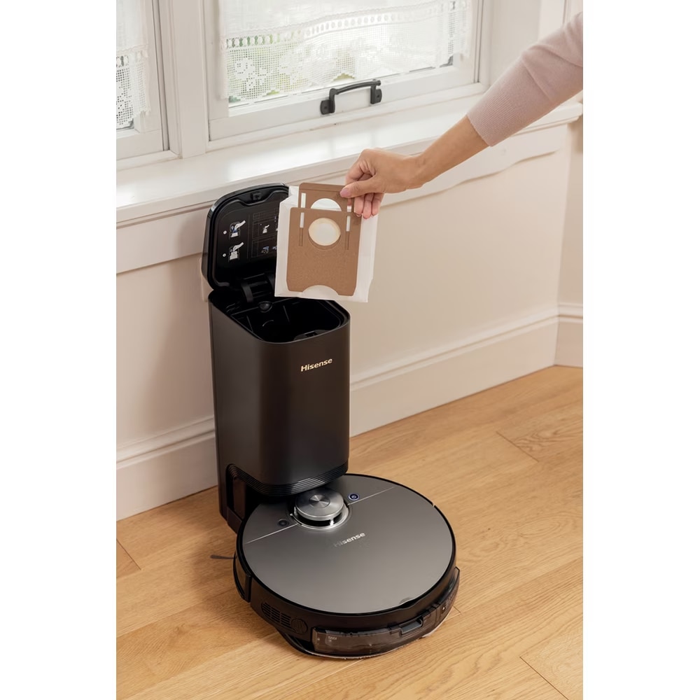 Aspirator robot HISENSE, 0.5l, 14.4V, autonomie max 150 min, functie mop, negru