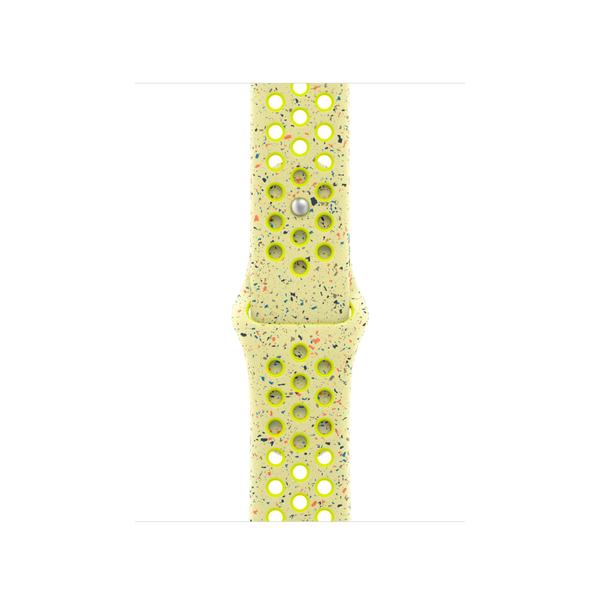 Curea Smartwatch Apple MXU63ZM/A pentru Watch 42mm, Nike Sport Band, M/L (Galben/Bej)