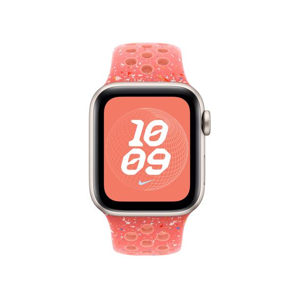 Curea Smartwatch Apple MC2K4ZM/A pentru Watch 40mm, Nike Sport Band, M/L (Roz)