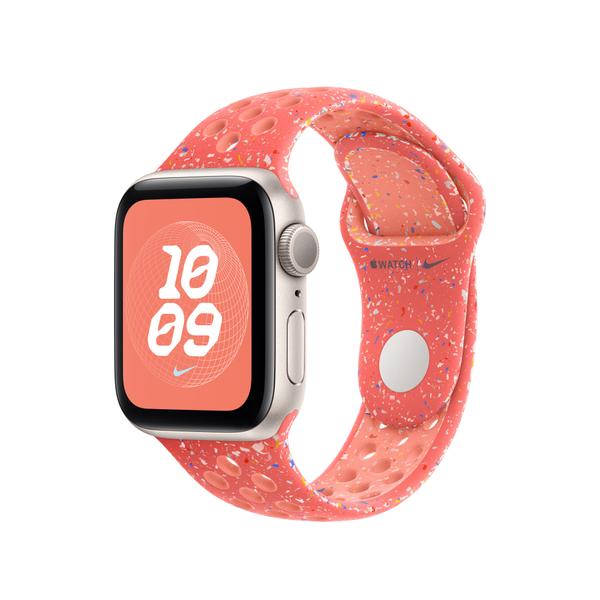Curea Smartwatch Apple MC2K4ZM/A pentru Watch 40mm, Nike Sport Band, M/L (Roz)