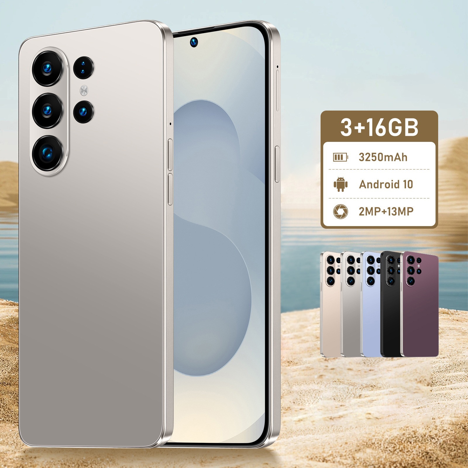 Telefon mobil 4G, 6.56 inch, 3GB RAM, 16GB ROM, gri, Dual SIM+microSD, Android 10.0