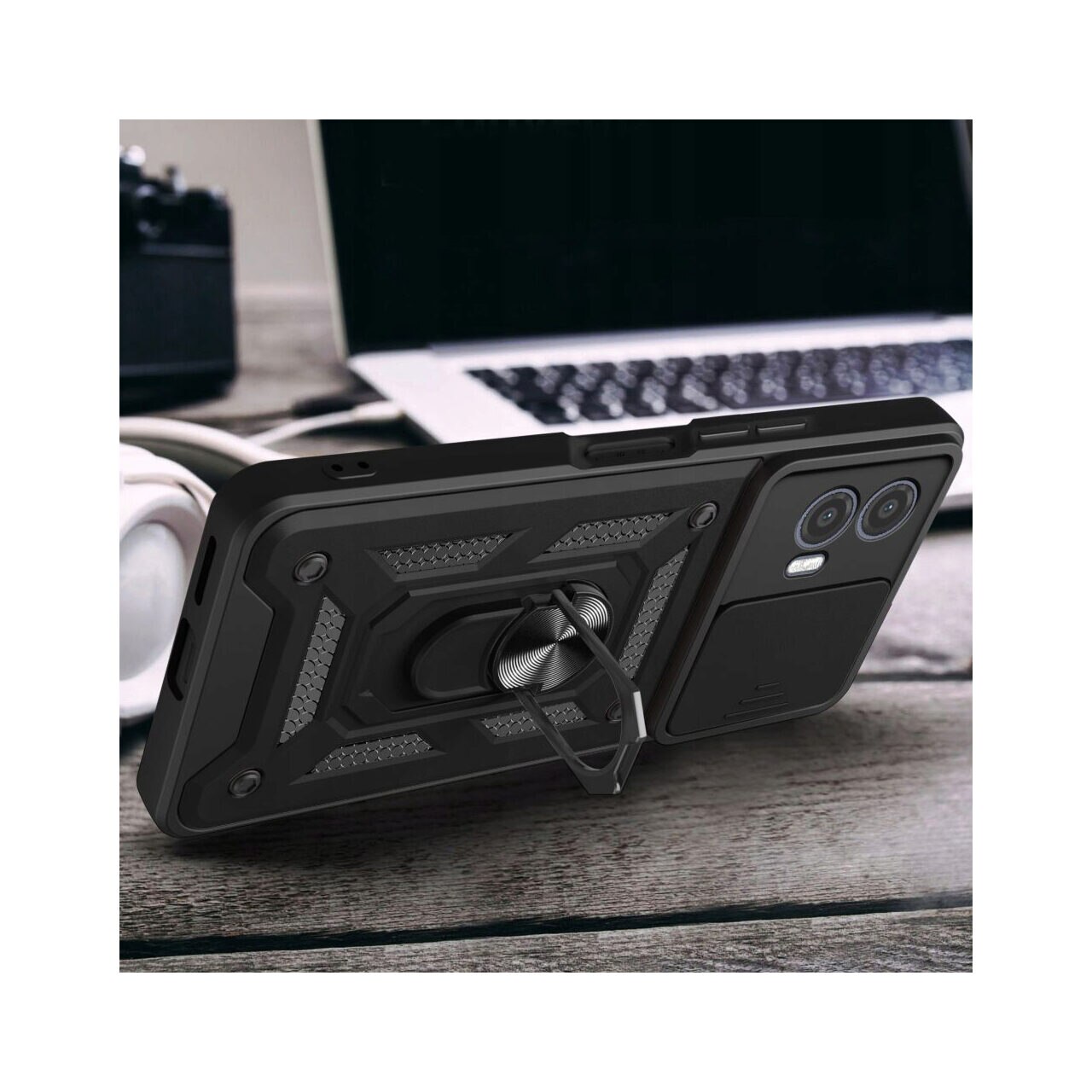 Husa pentru Motorola Moto G73 - Techsuit CamShield Series - Black