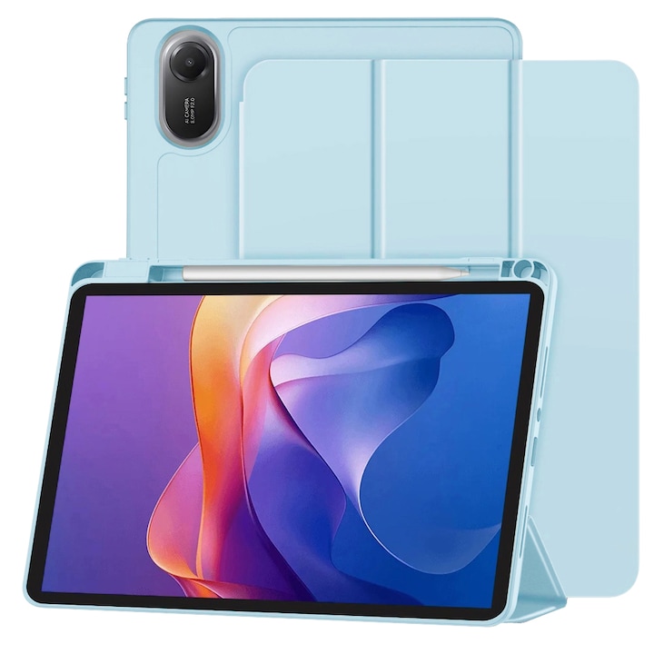 Husa tableta Flex Trifold (with Pencil Holder) Xiaomi Redmi Pad 2 Sky Blue Bleu