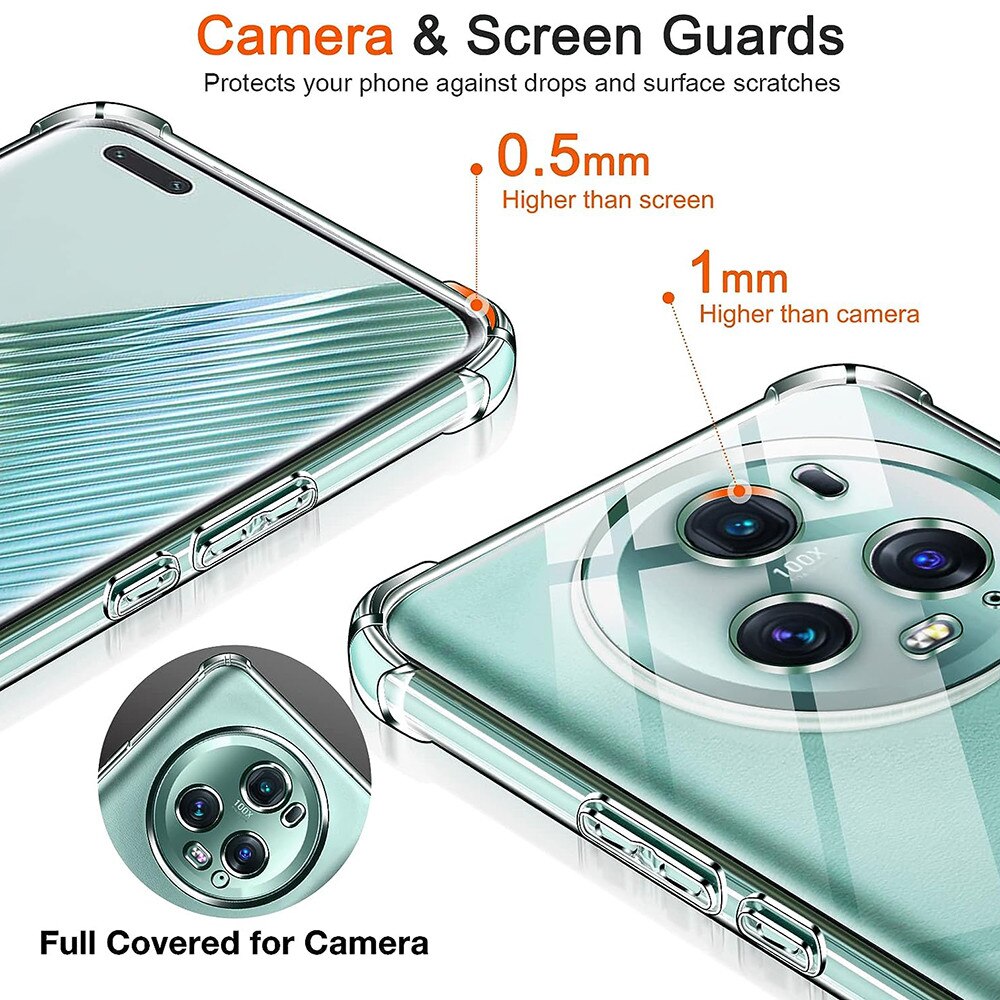 Husa pentru Honor Magic5 Pro - Techsuit Shockproof Clear Silicone - Clear