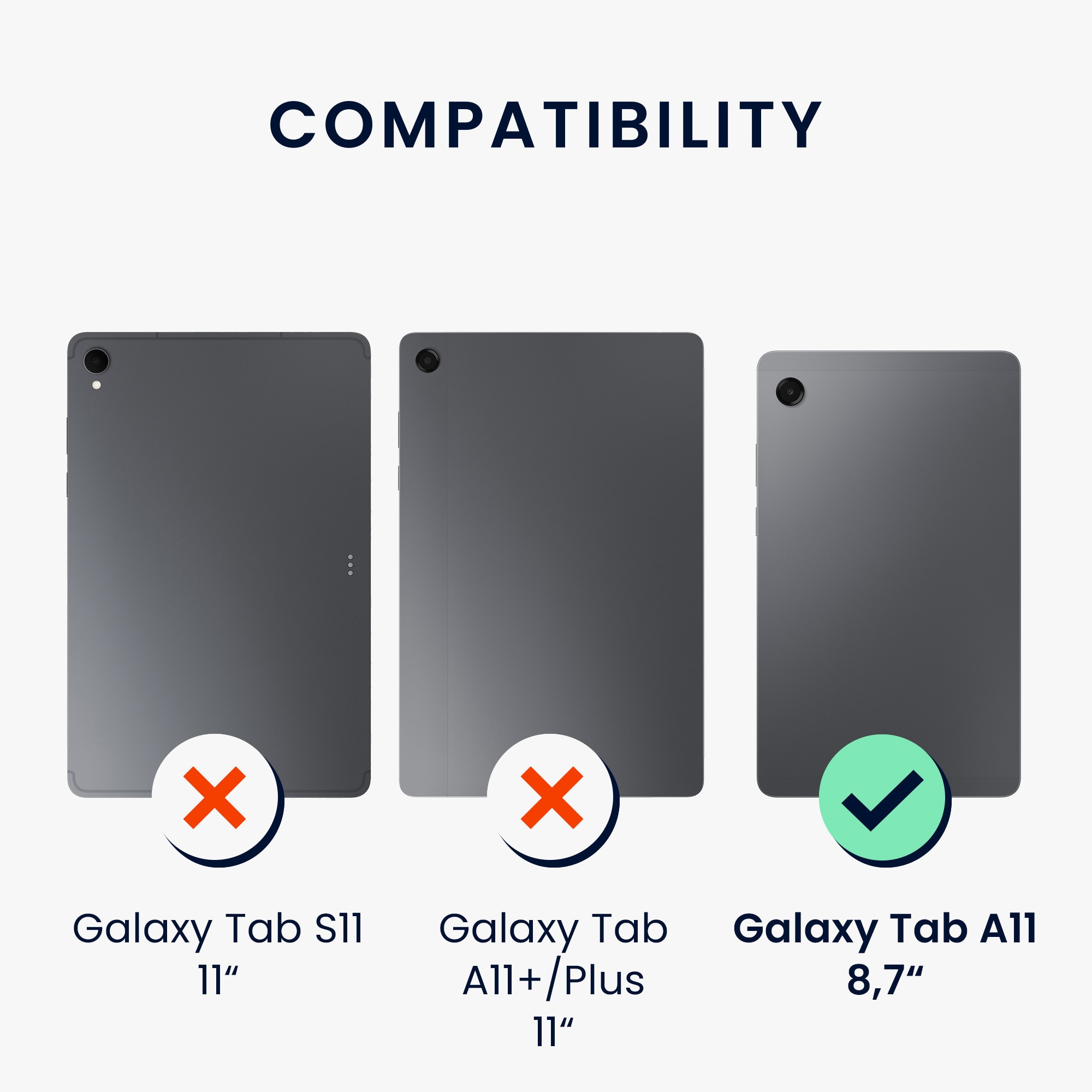 Husa tip carcasa Kwmobile pentru Samsung Galaxy Tab A11, silicon, negru, anti-alunecare