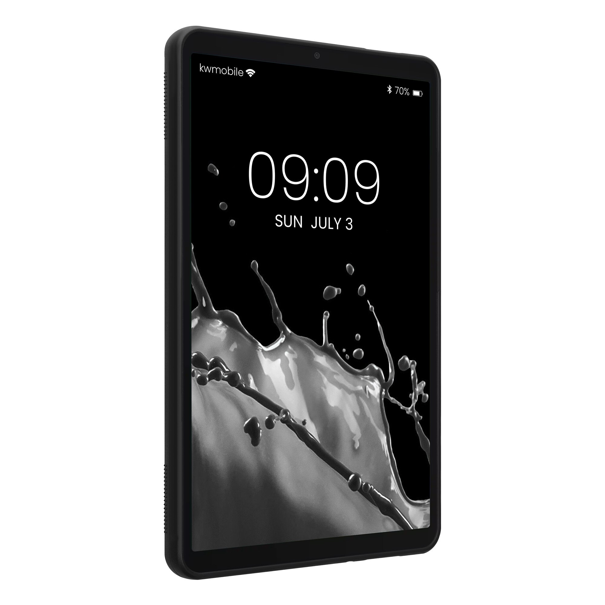 Husa tip carcasa Kwmobile pentru Samsung Galaxy Tab A11, silicon, negru, anti-alunecare