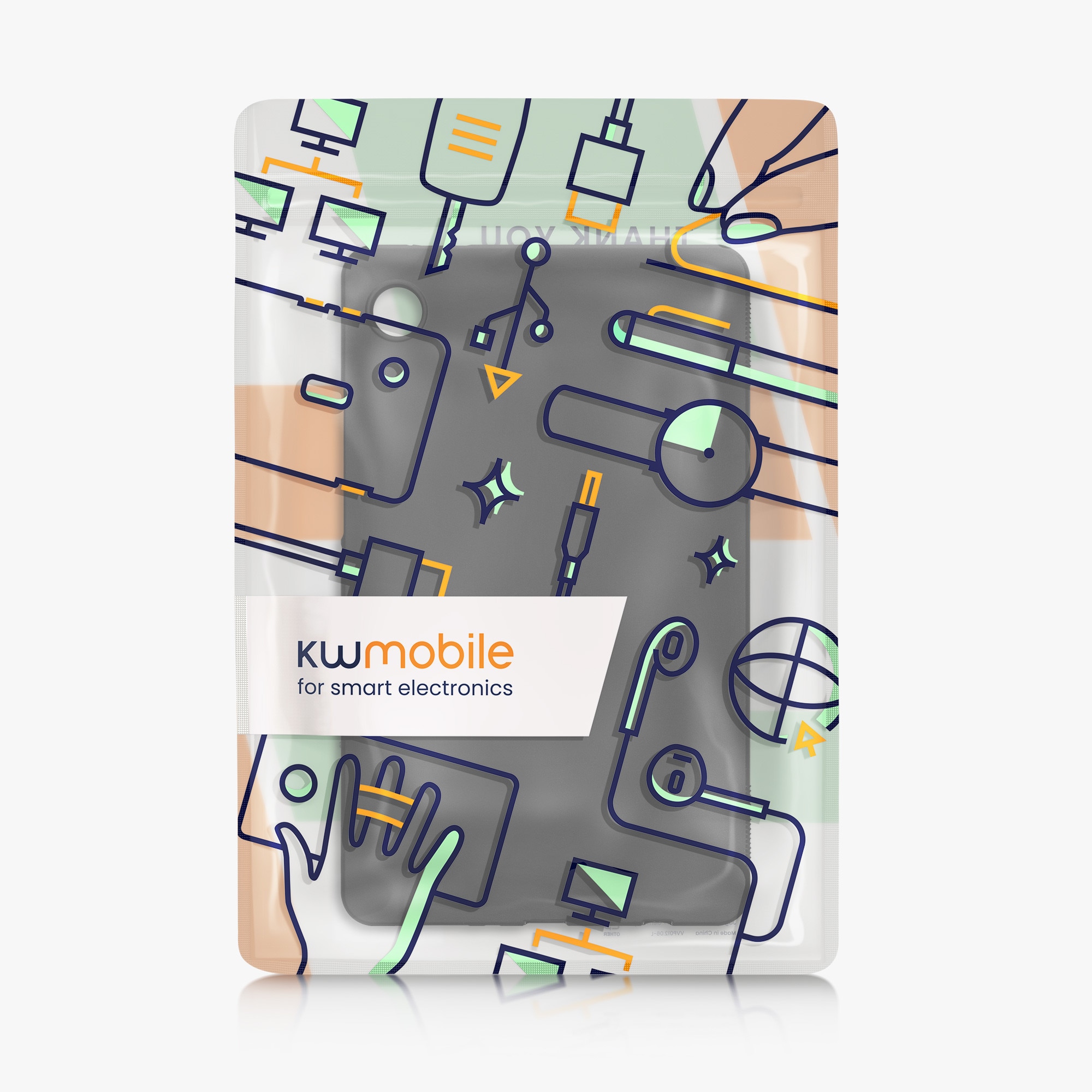 Husa tip carcasa Kwmobile pentru Samsung Galaxy Tab A11, silicon, negru, anti-alunecare