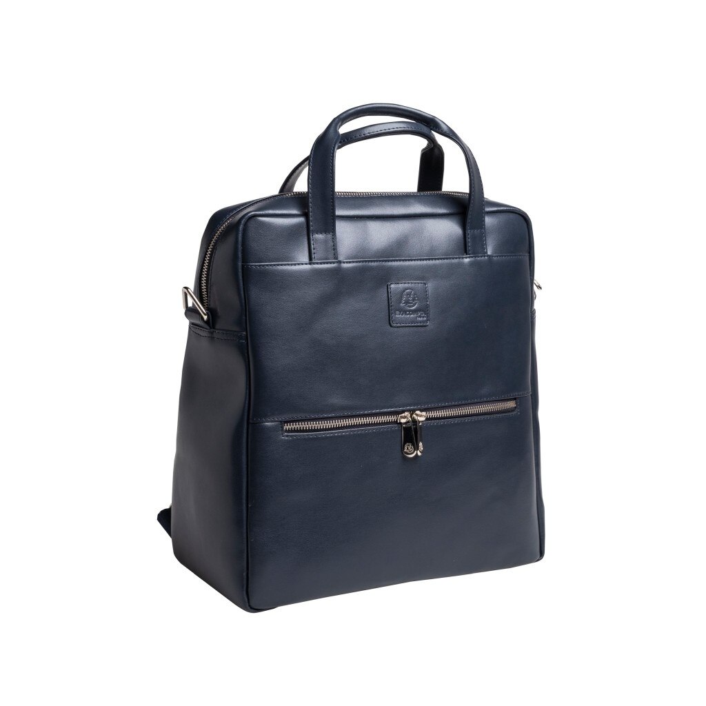 Rucsac din piele laptop 14" Exactive Lady Exacompta 17237E, bleumarin