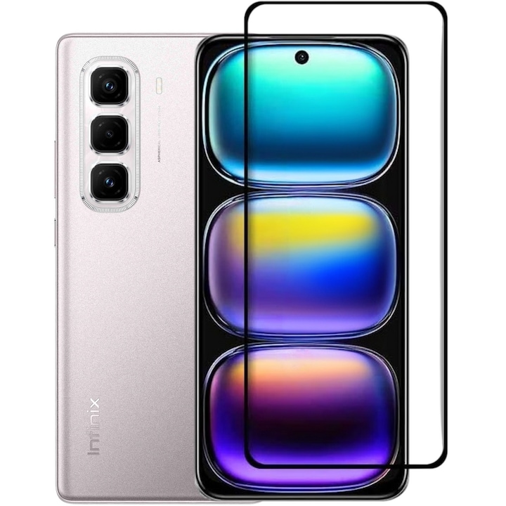 Folie protectie 3D pentru Infinix Hot 50 Pro+ 4G, XGSM, 9H, 0,3mm, neagra