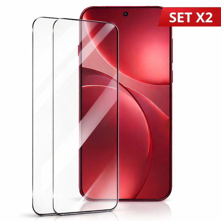 Set 2 folii FullCover Sticla Securizata pentru Xiaomi Mi 10T 5G / Mi 10T Pro 5G Protectie Ecran, FullGlue, Rezistenta Impact, Antisoc, Anti-Zgarieturi, Margini Intarite Negre