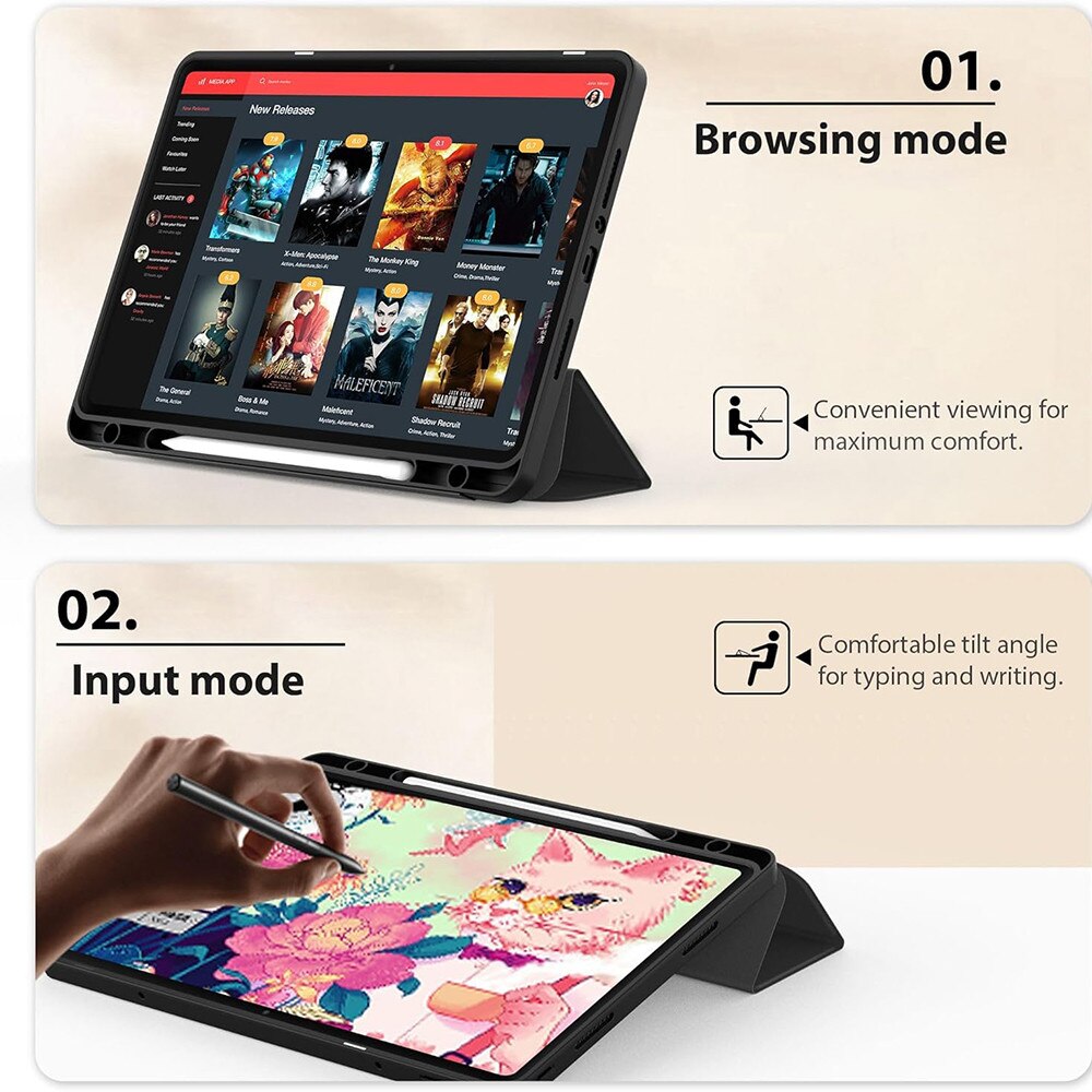 Husa pentru Xiaomi Redmi Pad SE 4G 8.7" - Techsuit Flex Trifold - Black