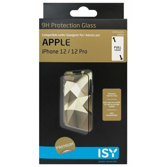 Folie protectie sticla securizata ISY pentru Apple iPhone 12/12 Pro, 2.5D