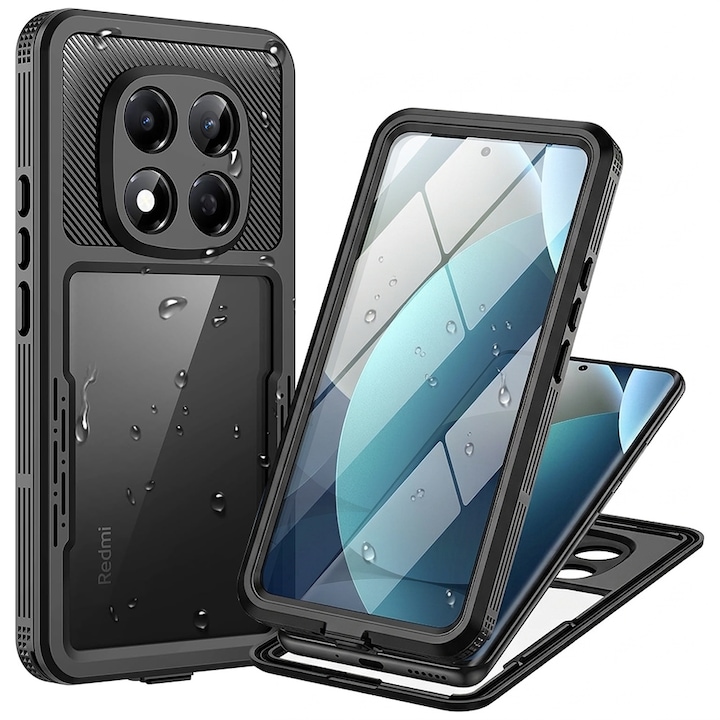 Husa pentru Xiaomi Redmi Note 15 Pro 5G - ShellBox Waterproof IP68 Case - Black