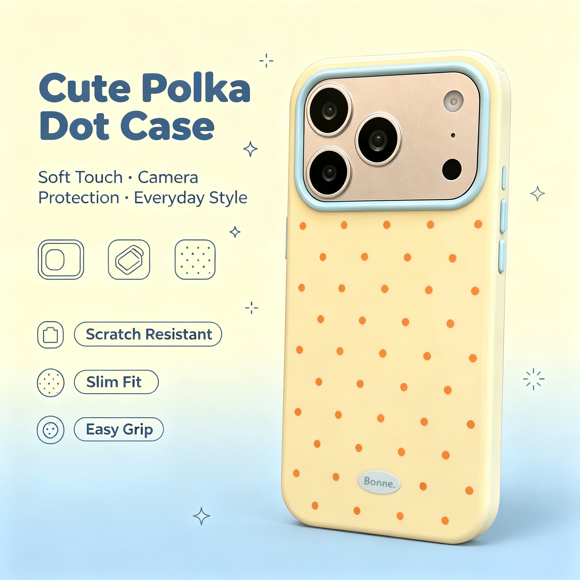 Husa telefon TPU moale buline color-block iPhone 17 Pro Max protectie elastica