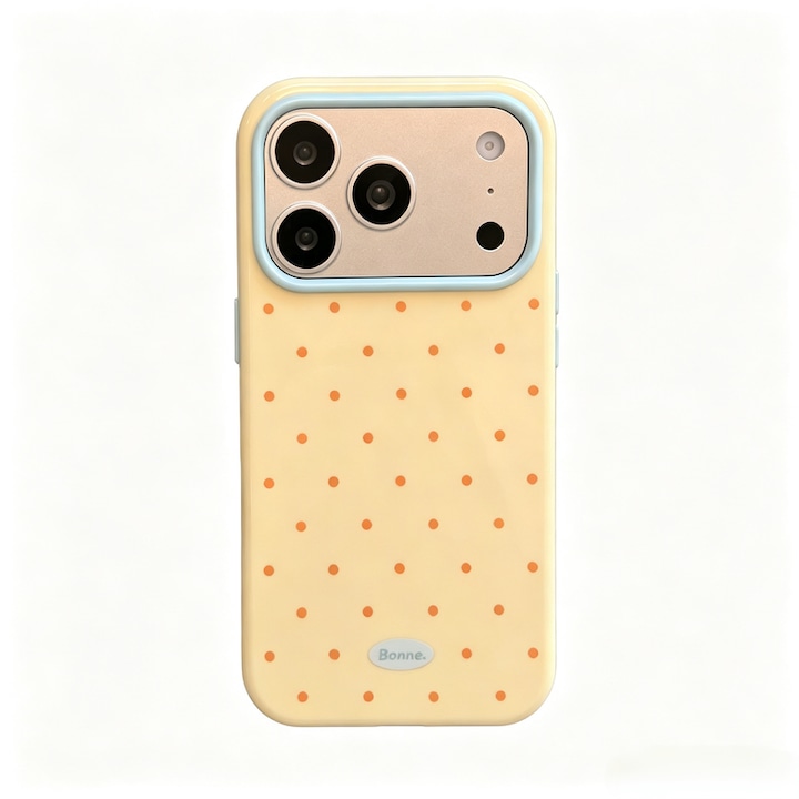 Husa telefon TPU moale buline color-block iPhone 17 Pro Max protectie elastica