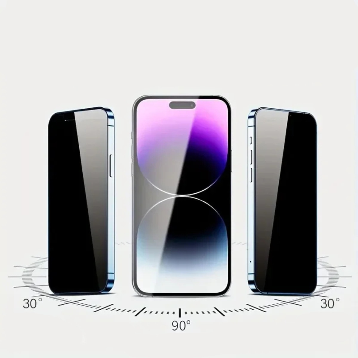 Folie de sticla securizata pryvate (anti-spy), Supero, compatibila iPhone 16 Pro Max, 2 bucati, 9H duritate, montaj cu rama aplicatoare, protectie impotriva zgarieturilor, compatibil Face ID, pachet cu accesoriu de instalare, transparent mat