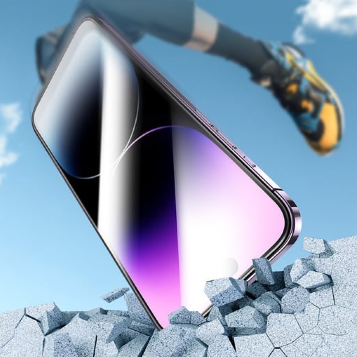 Folie de sticla securizata pryvate (anti-spy), Supero, compatibila iPhone 16 Pro Max, 2 bucati, 9H duritate, montaj cu rama aplicatoare, protectie impotriva zgarieturilor, compatibil Face ID, pachet cu accesoriu de instalare, transparent mat