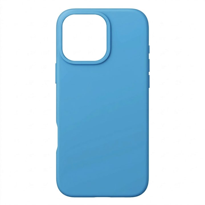 Husa din Silicon pentru Apple iPhone 16, Flexibila, Soft & Slim Fit, Rezistenta la Zgarieturi, Finisaj Matte, Albastru deschis