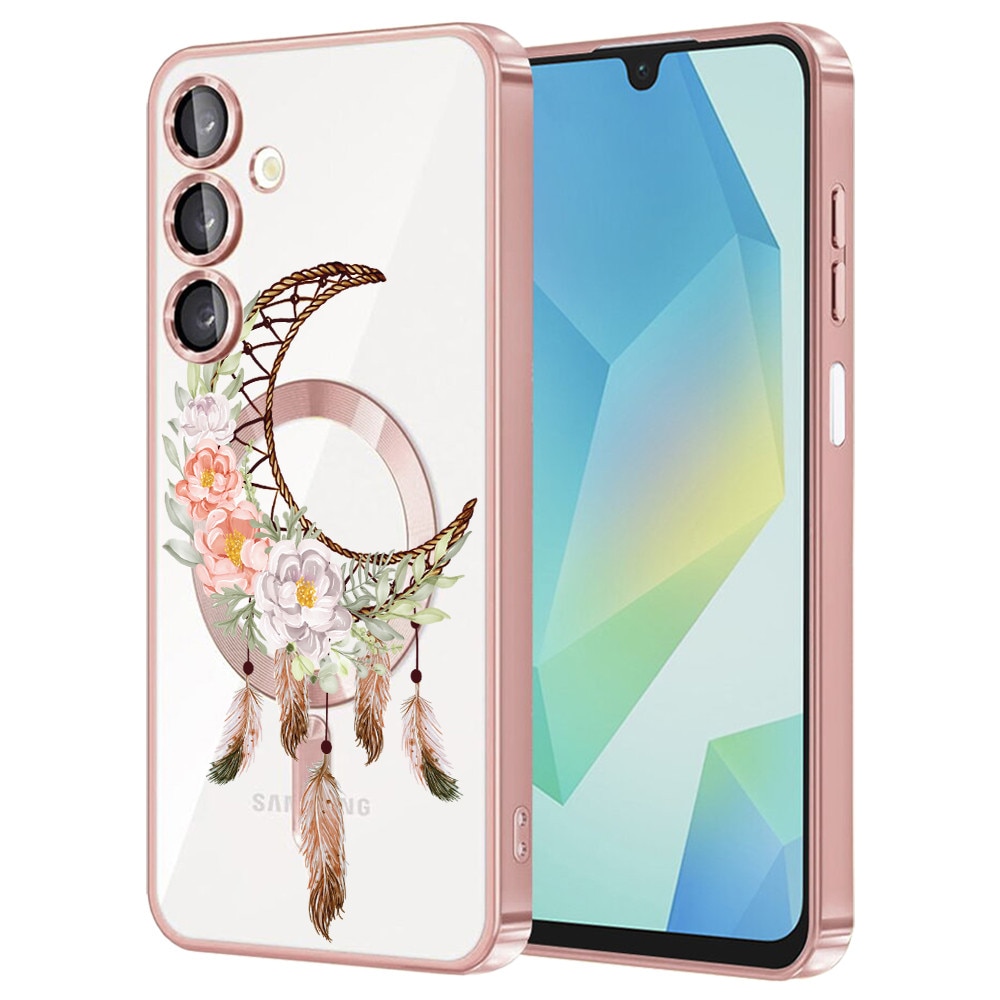 Husa BestCase® Luxury MagSafe, Compatibila Samsung Galaxy A16, DreamCatcher, Ultra-Soft, Margini metalizate, 1946079 MC Rose 951