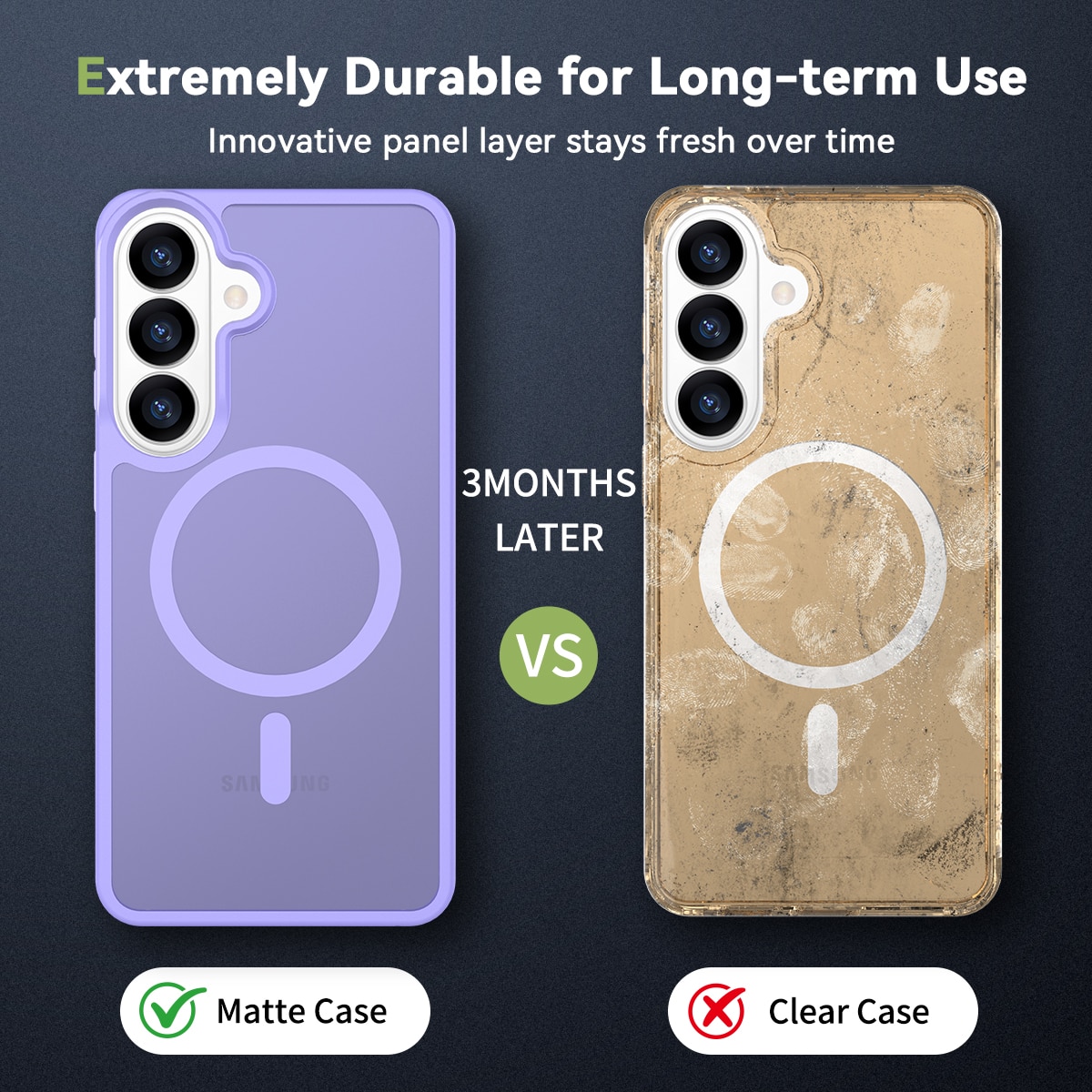 Husa de protectie pentru Samsung Galaxy S25 Plus, Omelivon, MagSafe, Incarcare Wireless, Antisoc, Margini Ridicate pentru Protectia Ecranului si a Camerelor, Materiale Premium, Violet deschis