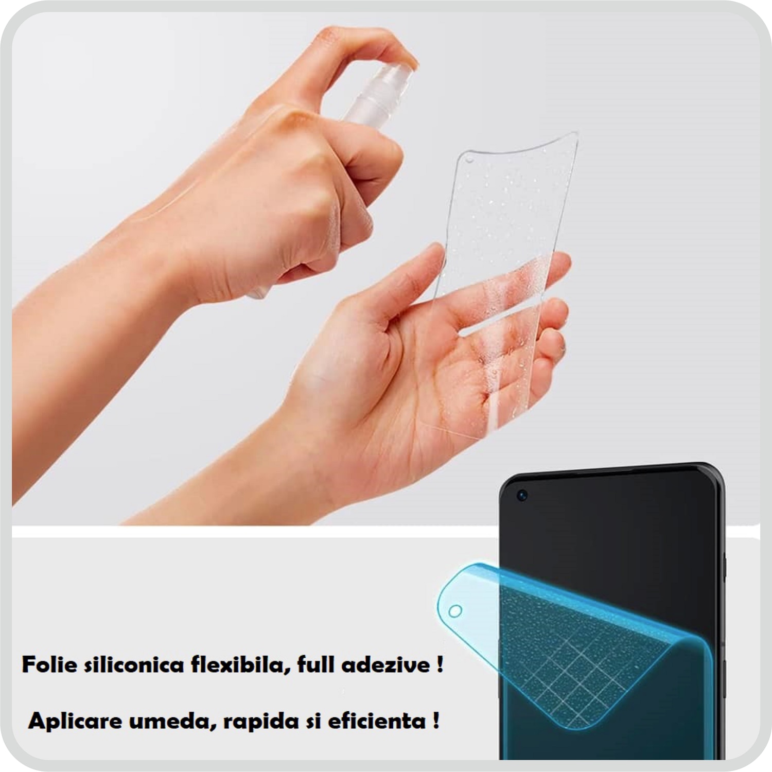 Folie Protectie Ecran iSkinz pentru Motorola Edge 60 Fusion - Full Cut, Invisible Skinz HD, Siliconica Ultra-Clear cu Acoperire Totala, Adeziva si Flexibila