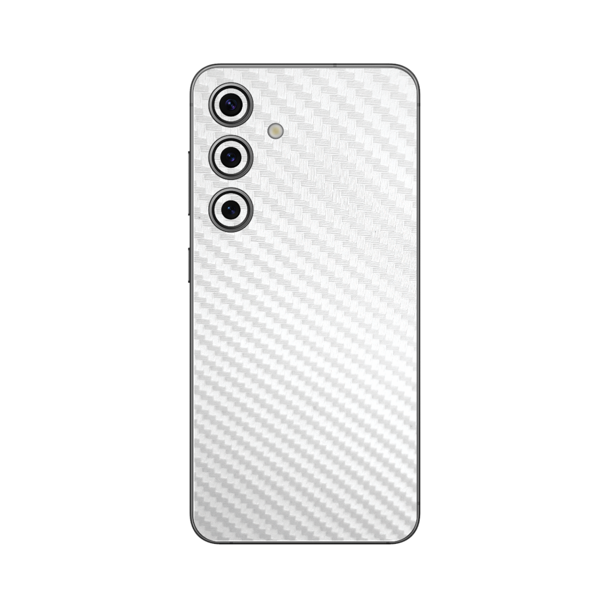 Folie Protectie iSkinz pentru Samsung Galaxy S24 Plus - Carbon Alb, Simple Cut, Skin Adeziv Cover pentru Carcasa Spate