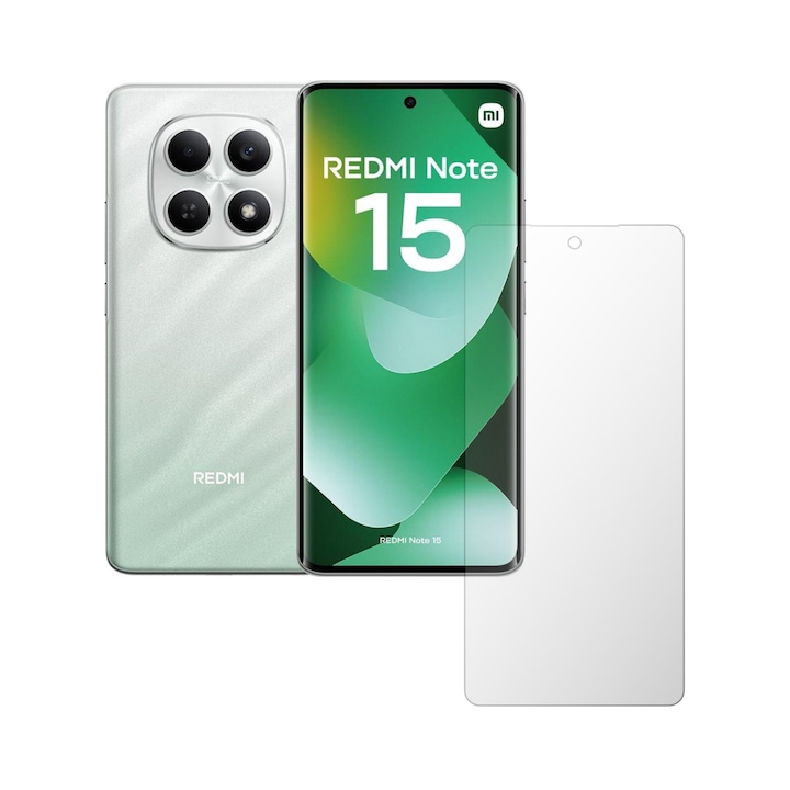 Folie Protectie Ecran iSkinz HD pentru Xiaomi Redmi Note 15 4G - Case friendly, Siliconica Transparenta, Compatibila cu Carcasa, Adeziva si Flexibila