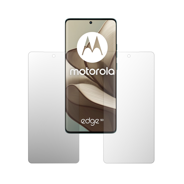 Set 2X Folie Protectie Ecran Folie24, pentru Motorola Edge 50, 1X Ultra-Clear + 1X Mata, Acoperire Case-Friendly ( Compatibile cu Carcasa ), Adezive, Flexibile cu Auto Regenerare