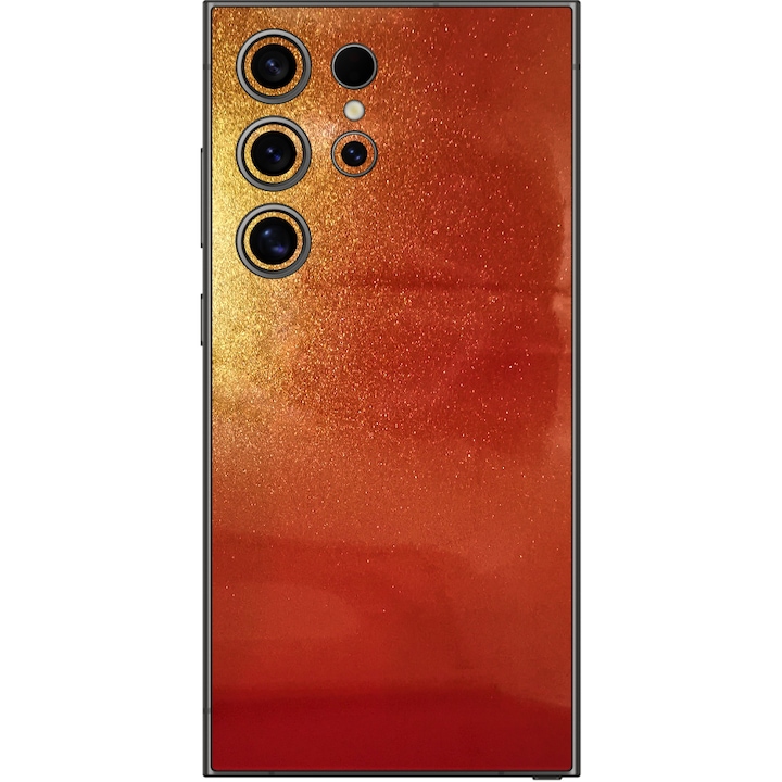 Folie iSkinz pentru Samsung Galaxy S24 Ultra - Color Shift Sunset, 360 Cut, Skin Adeziv Full Cover, Protectie Carcasa Spate si Laterale