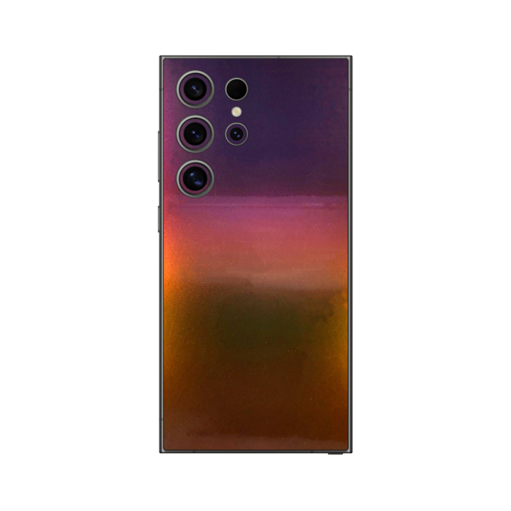 Folie iSkinz pentru Samsung Galaxy S24 Ultra - Color Shift Aubergine Bronze, 360 Cut, Skin Adeziv Full Cover, Protectie Carcasa Spate si Laterale