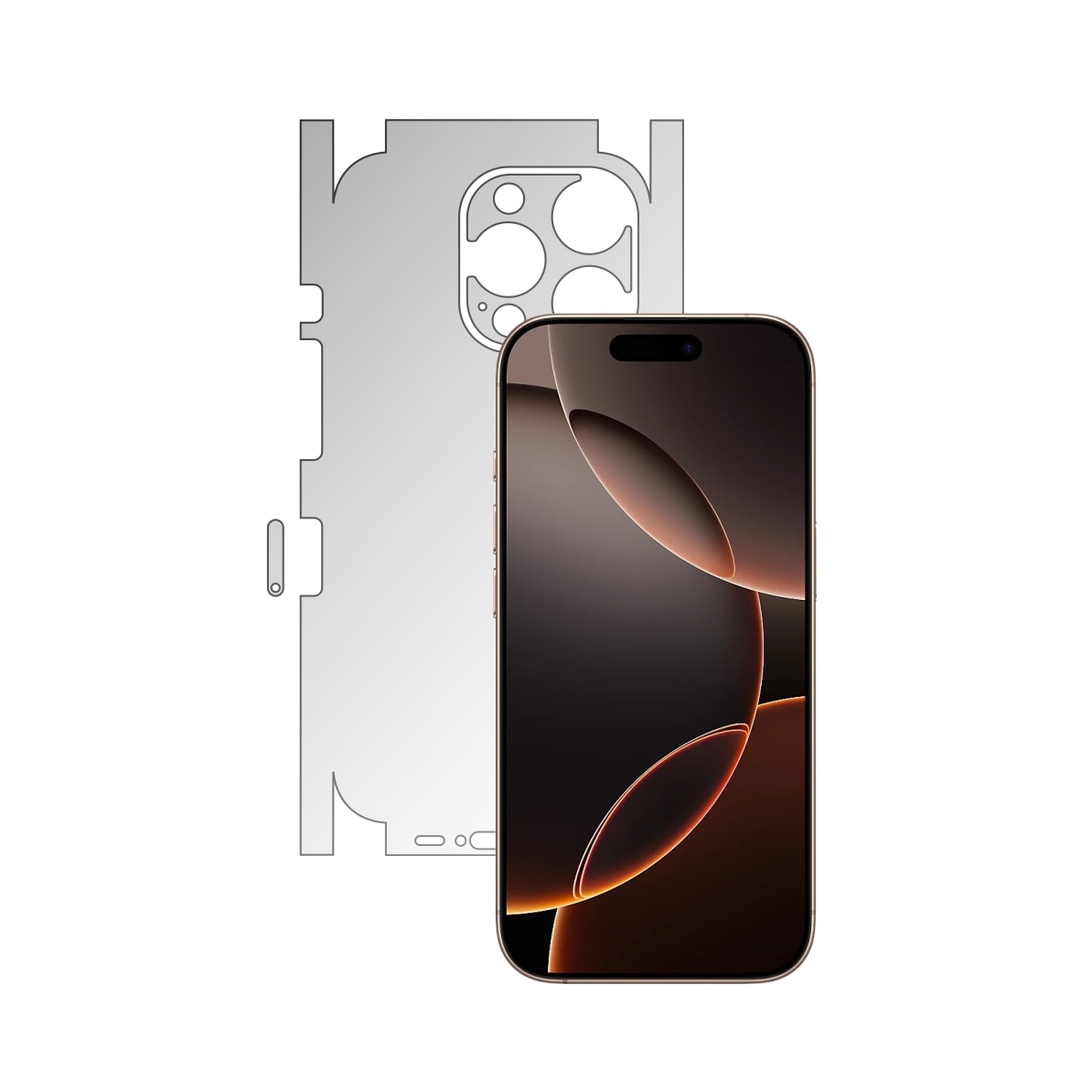 Folie Protectie Spate iSkinz AutoRegeneranta pentru Apple iPhone 16 Pro Max - Invisible Skinz UHD, 360 Cut, Siliconica Ultra-Clear pentru Carcasa Spate si Laterale, Skin Adeziv Transparent