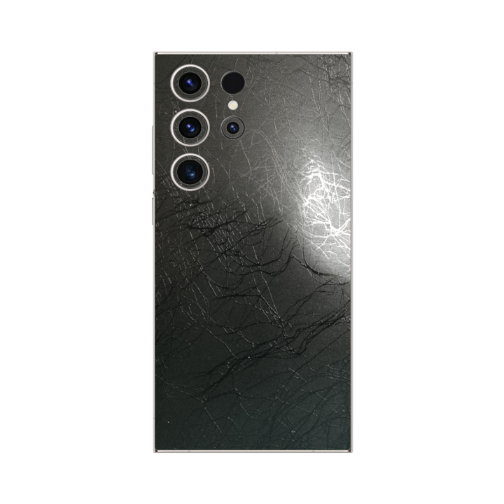 Folie iSkinz pentru Samsung Galaxy S23 Ultra 5G - Cocoon Black 360 Cut, Skin Adeziv Full Body Cover, Protectie Carcasa Spate si Laterale