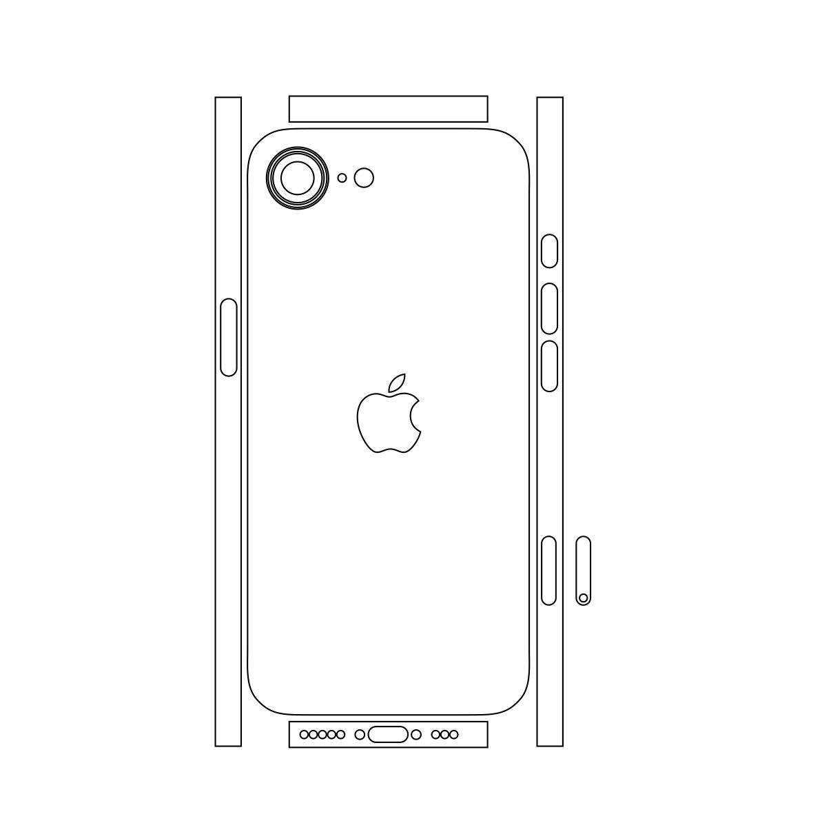Folie iSkinz pentru Apple iPhone 17e - Neon Galben, Split Cut, Skin Adeziv Cover, Protectie pentru Carcasa Spate si Laterale