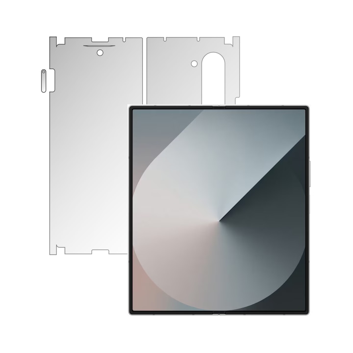 Folie de Protectie Full-Body Folie24, pentru Samsung Galaxy Z Fold6, 1 Set Ultra-Clear cu Acoperire 360, Ecran + Spate si Laterale, Adezive, Flexibile cu Auto Regenerare